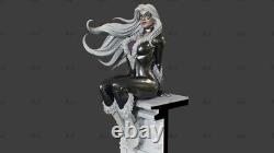 Black Cat Unpainted Resin Model Kits Unassembled 3D Printed 1/6 Scale 28cm