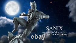 Black Panther Marvel Resin Sculpture Statue Model Kit Unpainted/Unassembled
