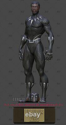 Black Panther Unpainted 1/6 Figure 3D Print Model Kit Unassembled 36cm 2 Heads