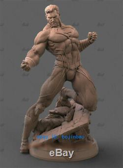 Black Superman 1/6 Resin Model Kits Unpainted 3D Printing Figure Unassembled