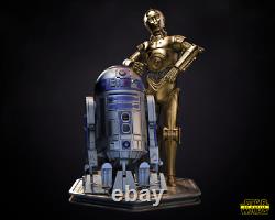 C3PO and R2D2 Diorama Unpainted Unassembled 3D printed Resin Model Kit GK2