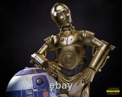 C3PO and R2D2 Diorama Unpainted Unassembled 3D printed Resin Model Kit GK2
