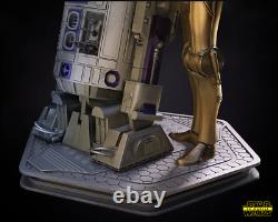C3PO and R2D2 Diorama Unpainted Unassembled 3D printed Resin Model Kit GK2