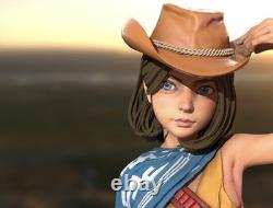 COWGIRL LIV Unassembled Unpainted Resin 1/8 Scale Model Kits Garage Kits Recast