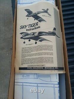 Carl Goldberg Models Sky Tiger RC Model Airplane Kit #64 Complete Unassembled