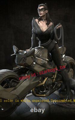 Catwoman W Motorcycle 16 Unpainted 30cm H Model Kit Unassembled 3D Printing GK