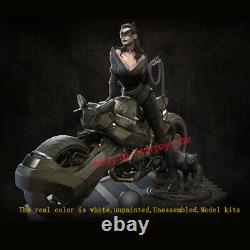 Catwoman W Motorcycle 16 Unpainted 30cm H Model Kit Unassembled 3D Printing GK