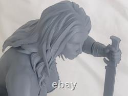 Cavewoman On T-Rex Head Resin Model. Original art Unassembled and Unpainted