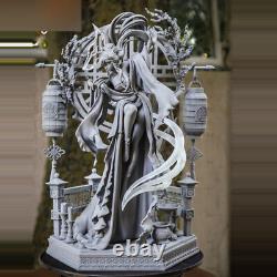 Chinese Style Fox Beauty Unpainted Resin Model Kits Unassembled 3D Printed 30cm