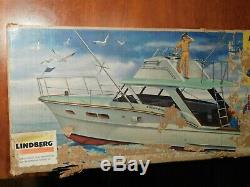 Chris Craft Sport Fisherman vintage Lindberg Unassembled, AS-IS, READ CAREFULLY