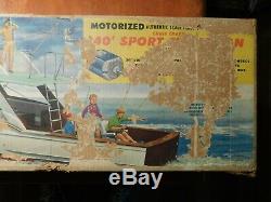 Chris Craft Sport Fisherman vintage Lindberg Unassembled, AS-IS, READ CAREFULLY