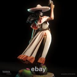 Daniela the Gunslinger Unpainted Unassembled 3D printed Resin Model Kit GK2