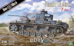 Das Werk DW16002 116 Panzer III Ausf. J Tank 3 in 1 Plastic Model Kit
