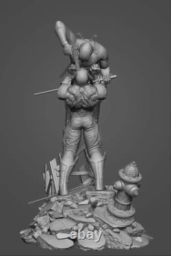 Deadpool vs Wolverine 3D PRINTED 1/6 Garage Kit Unpainted/unassembled 12in/30cm