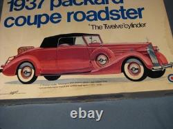 Entex 1937 Packard Coupe Roadster 1/16 Model Kit 12 Cylinder Open Box