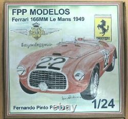 FERRARI 166MM (Barchetta) LeMans 1949 FPPM 1/24 unassembled resin model kit