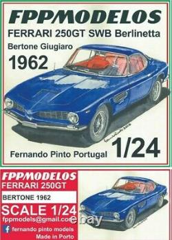 FERRARI 250 gt Bertone 1962 unassembled model kit 1/24th FPPM