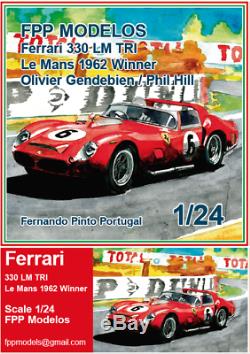 FERRARI 330TR Le Mans 1962 winner 1/24 unassembled model kit