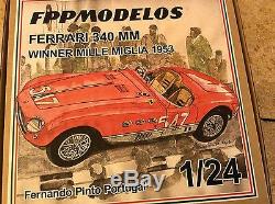 FERRARI 340mm Mille Miglia 1953 winner FPPM 1/24th scale unassembled model kit