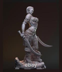 Female Elf Warrior 1/6 32cm Unpainted Resin Model Kits Unassembled 3D Printed
