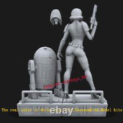Female Soldier Unpainted 30cm H Model Kit Unassembled 3D Printing Garage Kit GK