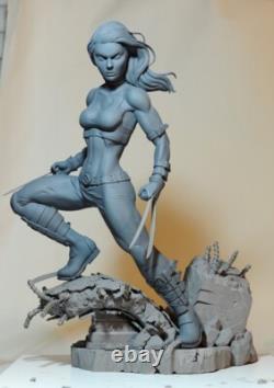 Female Wolverine X23 Unpainted Resin Model Kits Unassembled 3D Printed 1/6 30CM