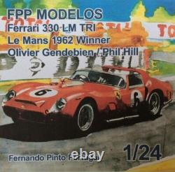 Ferrari 330TR Le Mans 1962 winner Hill 1/24 scale FPPM unassembled model kit