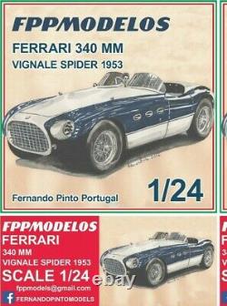 Ferrari 340 MM 1/24 scale FPPM unassembled model kit Several versions available