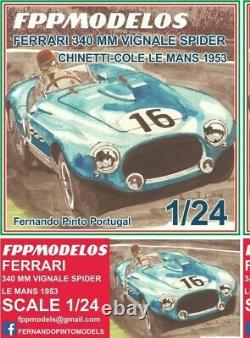 Ferrari 340 MM 1/24 scale FPPM unassembled model kit Several versions available