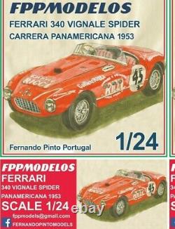 Ferrari 340 MM 1/24 scale FPPM unassembled model kit Several versions available