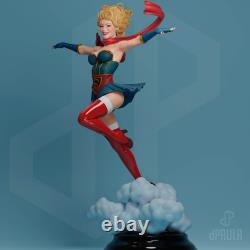 Flying Superwoman Unassembled Unpainted 3D Printing Resin Model Kits Garage Kits