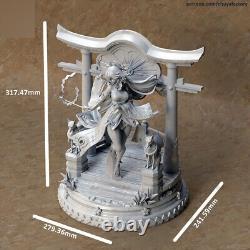 Genshin Impact Yae Miko Unpainted Resin Model Kits Unassembled 3D 1/8 31cm