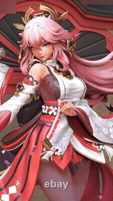 Genshin Impact Yae Miko Unpainted Resin Model Kits Unassembled 3D 1/8 31cm