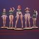 Girl On The Beach 1/8 1/6 Model Kit Unpainted Unassembled 3D Print 5 Ver. Woman