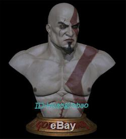 God of War Kratos 1/3 Unpainted Bust Kits Unassembled Garage Kit Model Resin Hot