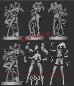 Harley Quinn & Poison Ivy 16 Unpainted Model Kit Unassembled 3D Print 32cmH GK