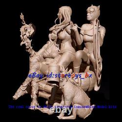 Harley Quinn & Poison Ivy &Catwoman 18 Unpainted 3D Print Model Kit Unassembled