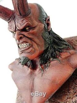 Hellboy Bust Wall Hanging Model Figure Unpainted Unassembled Resin Kit 30cm Tall