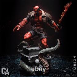 Hellboy Unassembled Unpainted 3D Printing Resin Model Kits Garage Kits