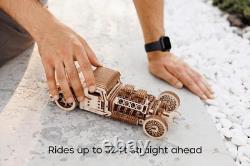 Hot Rod Wooden Model Car Kit DIY Retro Puzzle Rides Up to 32 Feet