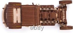 Hot Rod Wooden Model Car Kit DIY Retro Puzzle Rides Up to 32 Feet