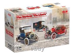 ICM DS2402 Ford Model T The Various'Tin Lizzie' 124 Scale Model Kit