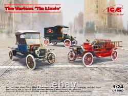 ICM DS2402 Ford Model T The Various'Tin Lizzie' 124 Scale Model Kit
