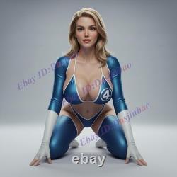 Invisible Woman Kneel Down 1/8 1/4 1/3 3D Print Model Kit Unpainted Unassembled