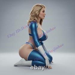 Invisible Woman Kneel Down 1/8 1/4 1/3 3D Print Model Kit Unpainted Unassembled