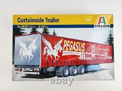 Italeri Curtainside Trailer Model Kit 124 Pegasus New in Open Box, unassembled