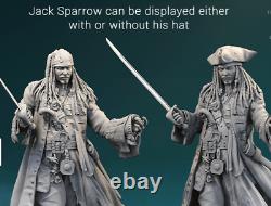 Jack Sparrow 3d Printed Model Unassembled Unpainted 1/4