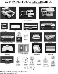 Jimmy Flintstone 125'62-'64 Dodge Sweptline pickup long bed resin kit NB352