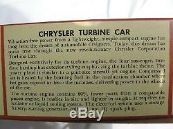 Johan Chrysler Turbine Car Complete and Unassembled