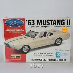 Lindberg 1963 Mustang II Original Ford Concept Car 1995 Sealed Model kit 72169